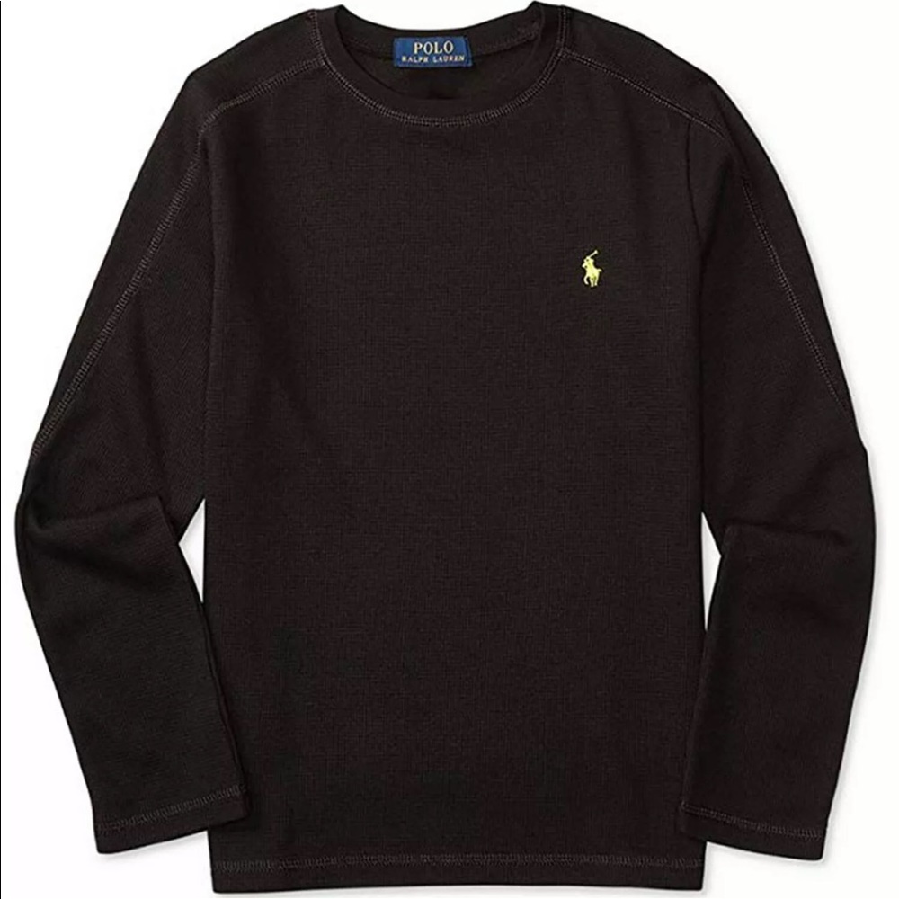 Polo Ralph Lauren Waffle Knit shirt, Boys Black S